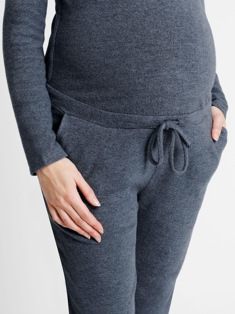 JoJo Maman Bébé Dark Grey Shoulder Opening Maternity & Nursing Top - Image 3 of 3