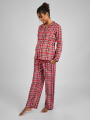 JoJo Maman Bébé Red Tartan Maternity & Nursing Pyjama Set - Image 1 of 4