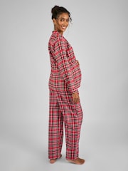 JoJo Maman Bébé Red Tartan Maternity & Nursing Pyjama Set - Image 2 of 4