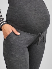 JoJo Maman Bébé Charcoal Stripe Maternity & Nursing Pyjama Set - Image 5 of 5