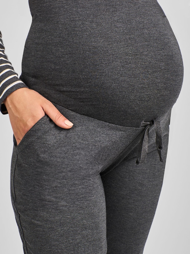 JoJo Maman Bébé Charcoal Stripe Maternity & Nursing Pyjama Set - Image 5 of 5