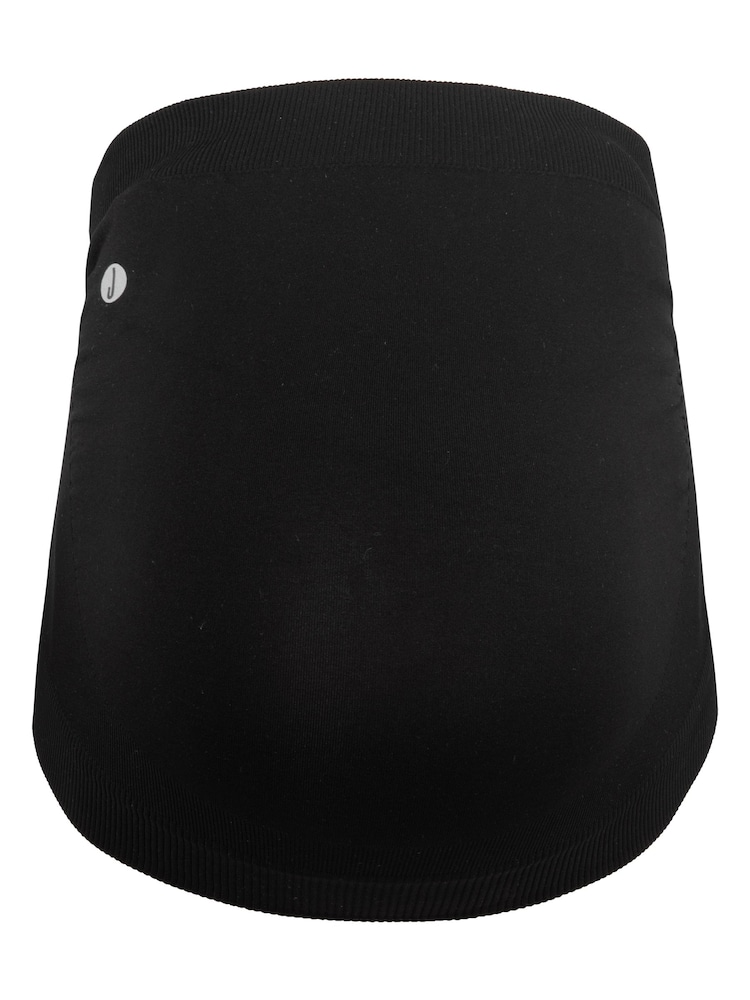 JoJo Maman Bébé Black Seamless Support Workout Bump Band - Image 2 of 3 JoJo Maman Bébé Black Seamless Support Workout Bump Band - Image 2 of 3