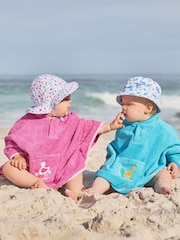 JoJo Maman Bébé Pink Towelling Poncho - Image 1 of 3