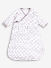 JoJo Maman Bébé Grey Elephant Print Newborn Sleepy Sac - Image 1 of 1