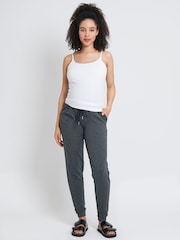 JoJo Maman Bébé Charcoal Loopback Maternity Joggers - Image 1 of 2