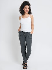 JoJo Maman Bébé Charcoal Loopback Maternity Joggers - Image 2 of 2