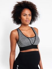 JoJo Maman Bébé Marl Grey Active Maternity & Nursing Bra - Image 1 of 6