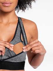 JoJo Maman Bébé Marl Grey Active Maternity & Nursing Bra - Image 4 of 6