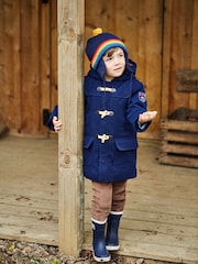JoJo Maman Bébé Navy Blue Duffle Coat - Image 1 of 2