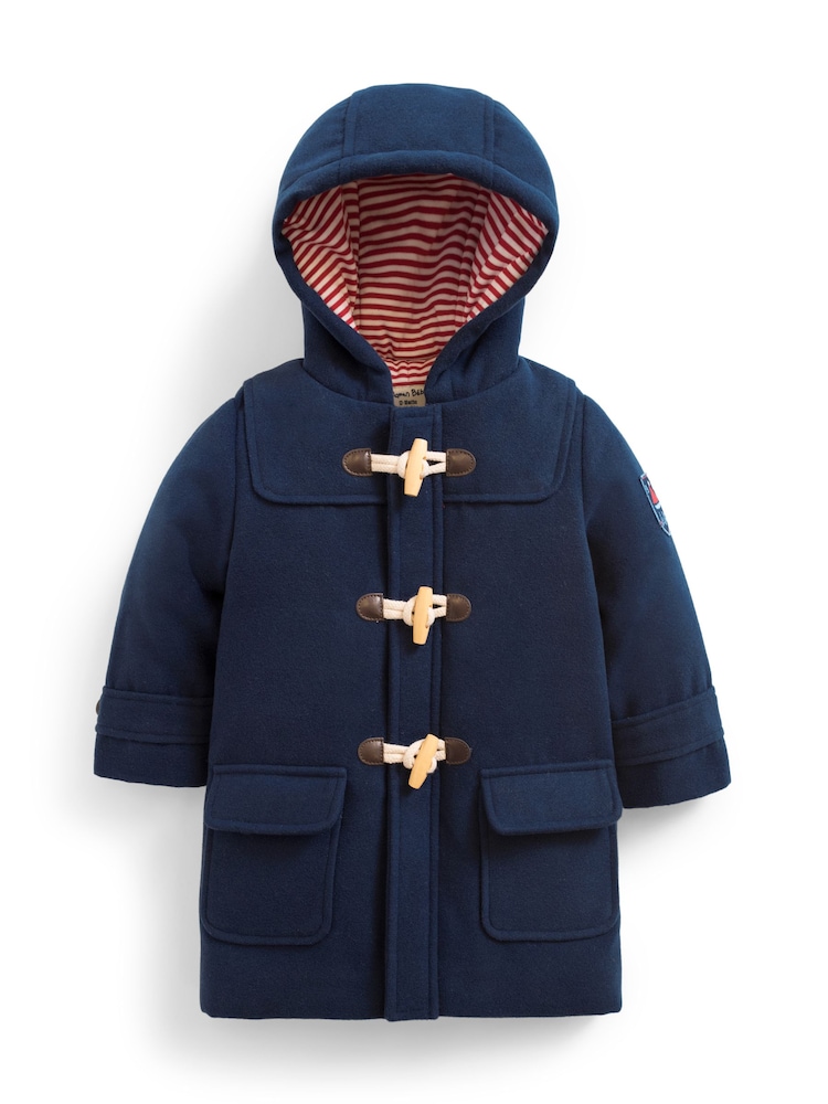 JoJo Maman Bébé Navy Blue Duffle Coat - Image 2 of 2