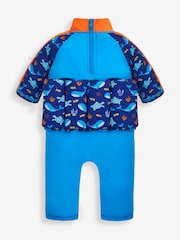 JoJo Maman Bébé Blue Whale UPF 50 Sun Protection Float Suit - Image 2 of 3