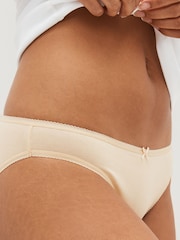 Black / Pastel Rose Nude / White Bikini Cotton Rich Knickers 6 Pack - Image 4 of 8
