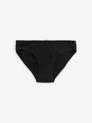 Black / Pastel Rose Nude / White Bikini Cotton Rich Knickers 6 Pack - Image 5 of 8