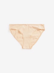 Black / Pastel Rose Nude / White Bikini Cotton Rich Knickers 6 Pack - Image 6 of 8