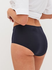 Navy Blue/White Midi Cotton Rich Knickers 4 Pack - Image 3 of 10