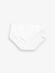 Navy Blue/White Midi Cotton Rich Knickers 4 Pack - Image 5 of 10