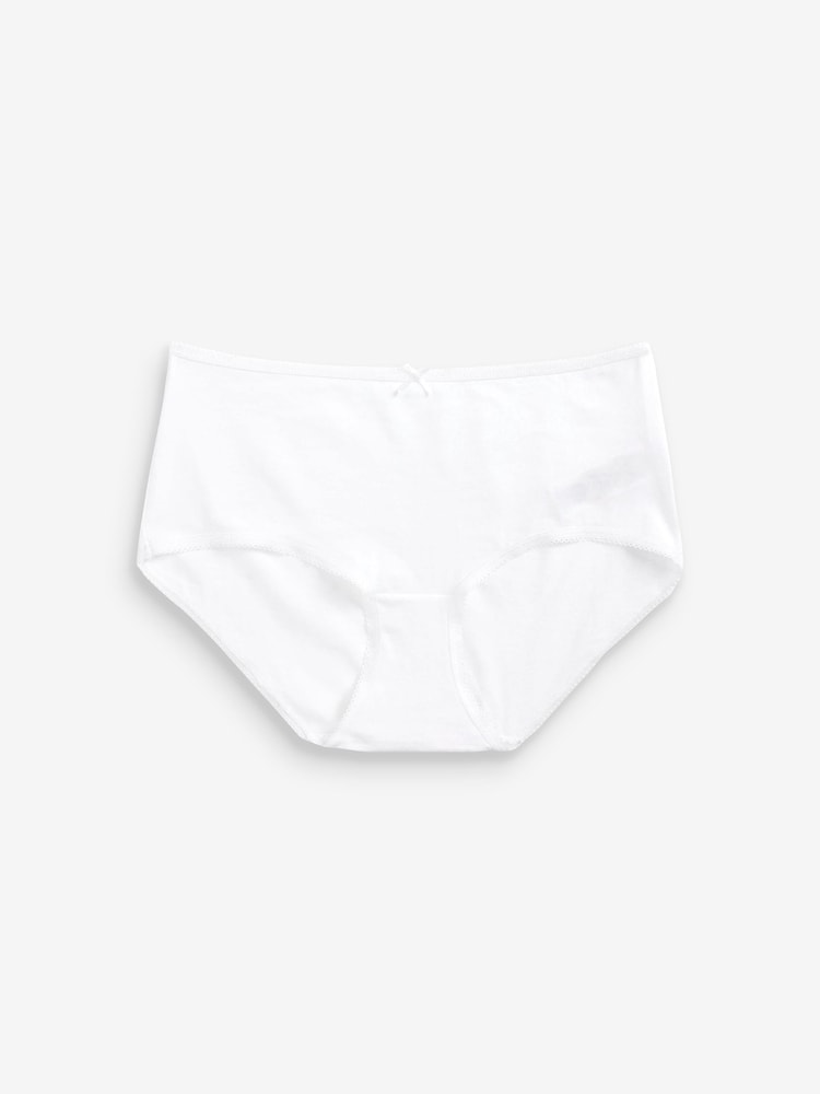 Navy Blue/White Midi Cotton Rich Knickers 4 Pack - Image 5 of 10
