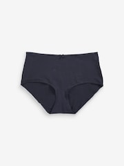 Navy Blue/White Midi Cotton Rich Knickers 4 Pack - Image 6 of 10