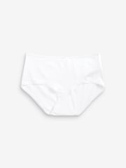 Navy Blue/White Midi Cotton Rich Knickers 4 Pack - Image 7 of 10