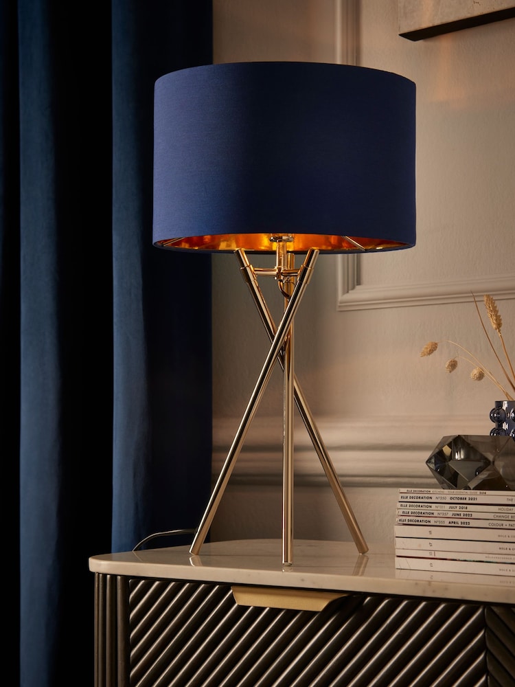 Navy Blue Rico Table Lamp - Image 1 of 7