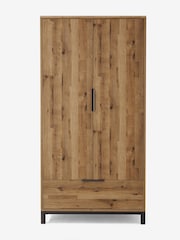 Dark Bronx Oak Effect Double, 1 Drawer Wardrobe - Image 7 of 10