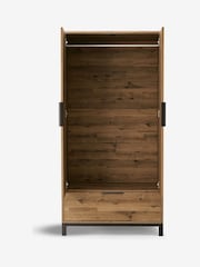 Dark Bronx Oak Effect Double, 1 Drawer Wardrobe - Image 8 of 10