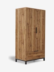 Dark Bronx Oak Effect Double, 1 Drawer Wardrobe - Image 9 of 10