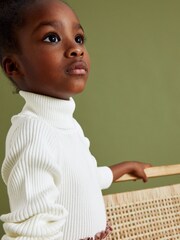 Ecru Marl Roll Neck Jumper (3-16yrs) - Image 4 of 6