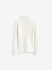 Ecru Marl Roll Neck Jumper (3-16yrs) - Image 6 of 6