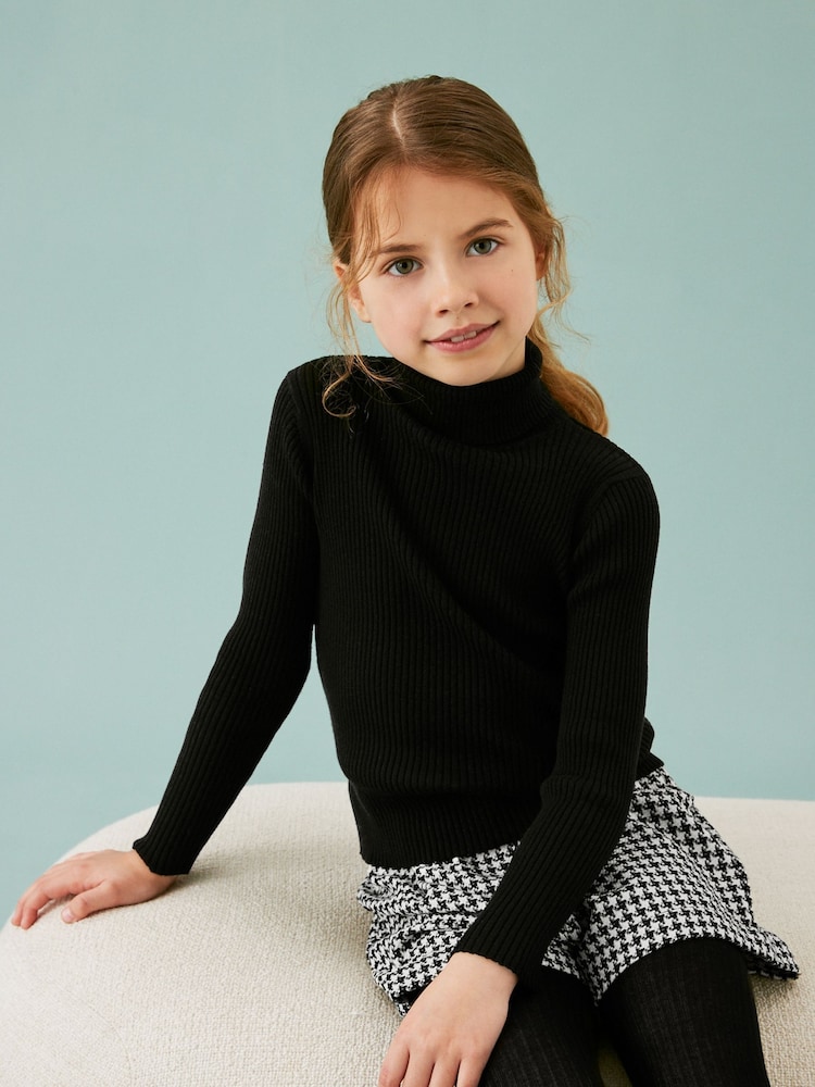 Black Roll Neck Jumper (3-16yrs) - Image 1 of 5
