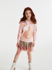 وردي وحيد القرن بترتر - كنزة محبوكة (3-16 سنة) - صورة 2 من 6