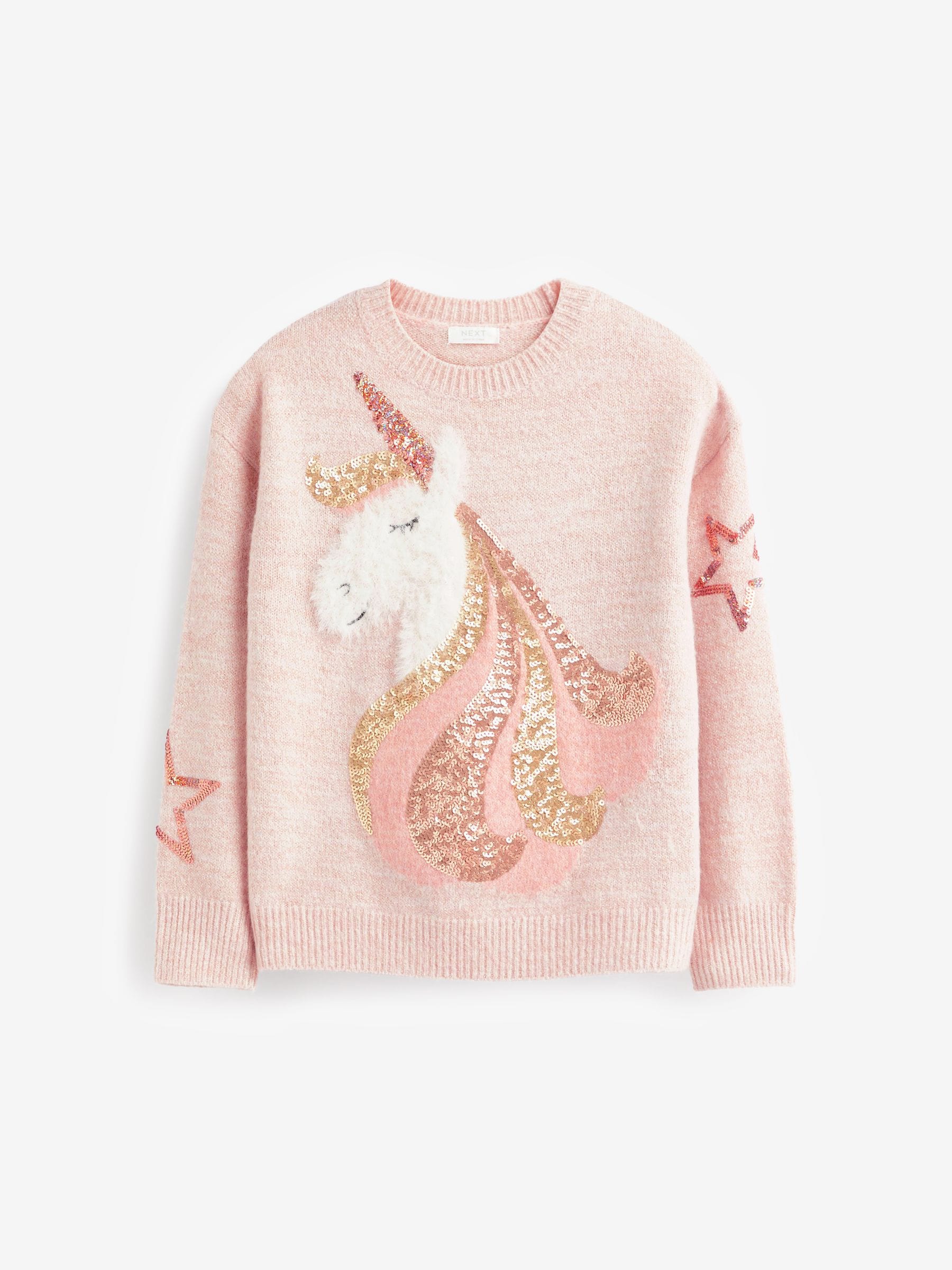 Pink unicorn jumper deals