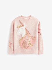 وردي وحيد القرن بترتر - كنزة محبوكة (3-16 سنة) - صورة 5 من 6