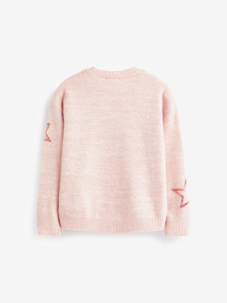 وردي وحيد القرن بترتر - كنزة محبوكة (3-16 سنة) - صورة 6 من 6