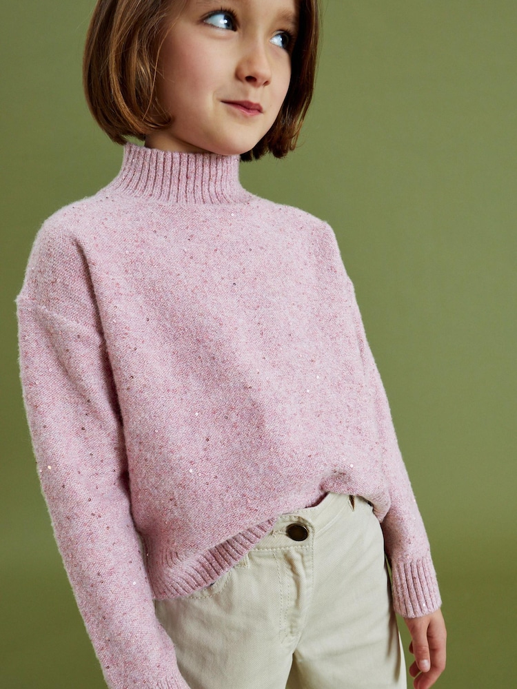 Pink Sequin Jumper (3-16yrs) - Image 1 of 6