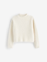 Ecru Cream Funnel Neck Cosy Jumper (3-16yrs) - Image 3 of 4