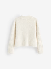 Ecru Cream Funnel Neck Cosy Jumper (3-16yrs) - Image 4 of 4