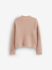 Pink Funnel Neck Cosy Jumper (3-16yrs) - Image 3 of 4