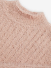 Pink Funnel Neck Cosy Jumper (3-16yrs) - Image 4 of 4