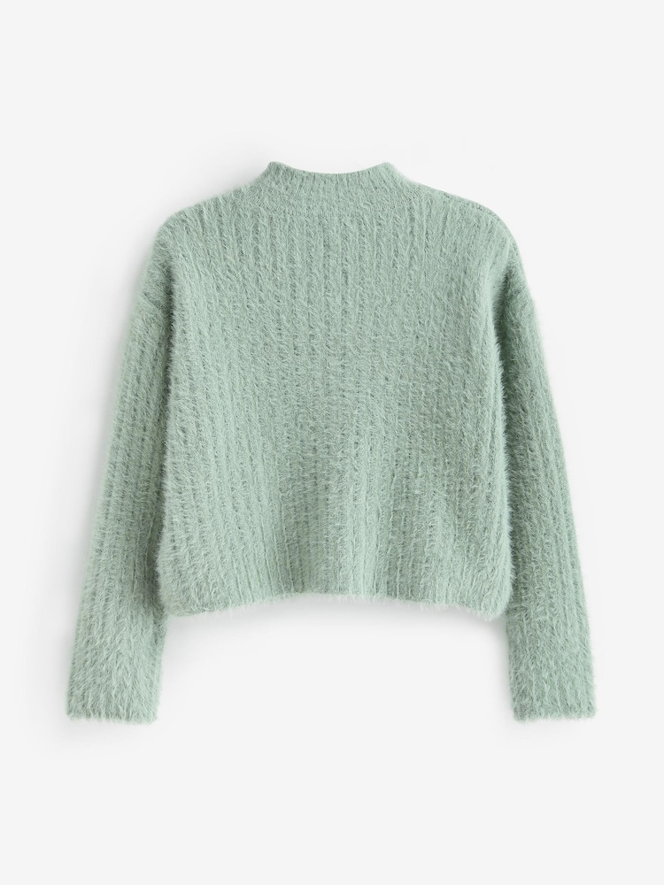 Mint Green Funnel Neck Cosy Jumper (3-16yrs) - Image 5 of 5