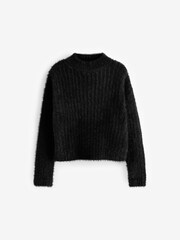 Black Funnel Neck Cosy Jumper (3-16yrs) - Image 1 of 3