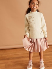 Ecru Sequin Star Knitted Jumper (3-16yrs) - Image 1 of 7