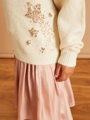 Ecru Sequin Star Knitted Jumper (3-16yrs) - Image 4 of 7