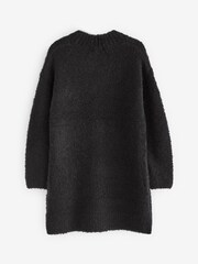 Black Bouclé Knitted Jumper Dress (3-16yrs) - Image 5 of 6
