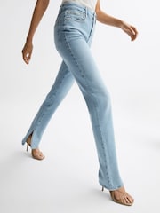 Reiss Good American Geschlitzte Jeans mit hohem Bund - Bild 1 von 7