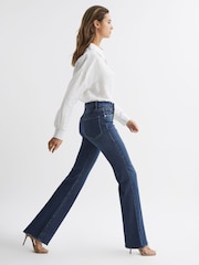 Reiss Indigo Good American Good Classic Bootleg Jeans - Image 1 of 7