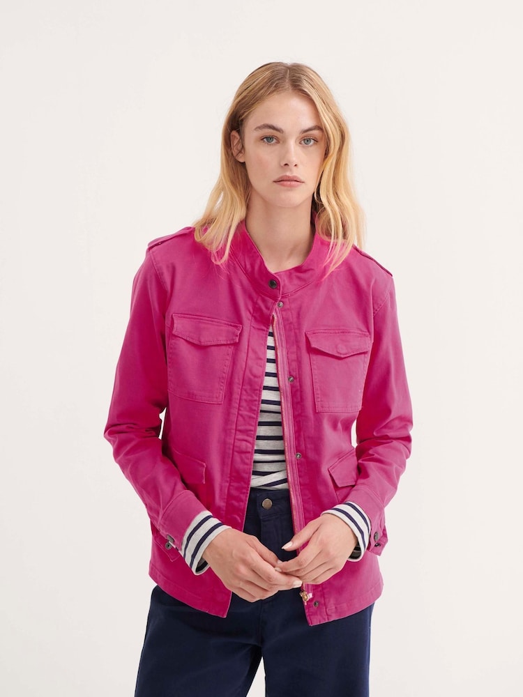 NRBY Pink Monica Cotton Utility Jacket - Image 1 of 5