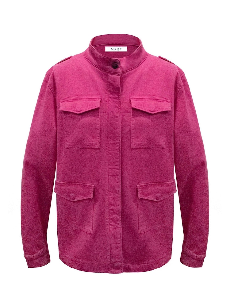 NRBY Pink Monica Cotton Utility Jacket - Image 5 of 5