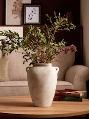 Natural Country Ceramic Lydford Medium Textured Flower Vase - Image 1 of 4