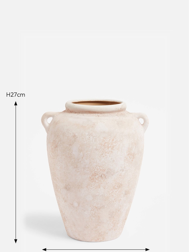 Natural Country Ceramic Lydford Medium Textured Flower Vase - Image 6 of 6